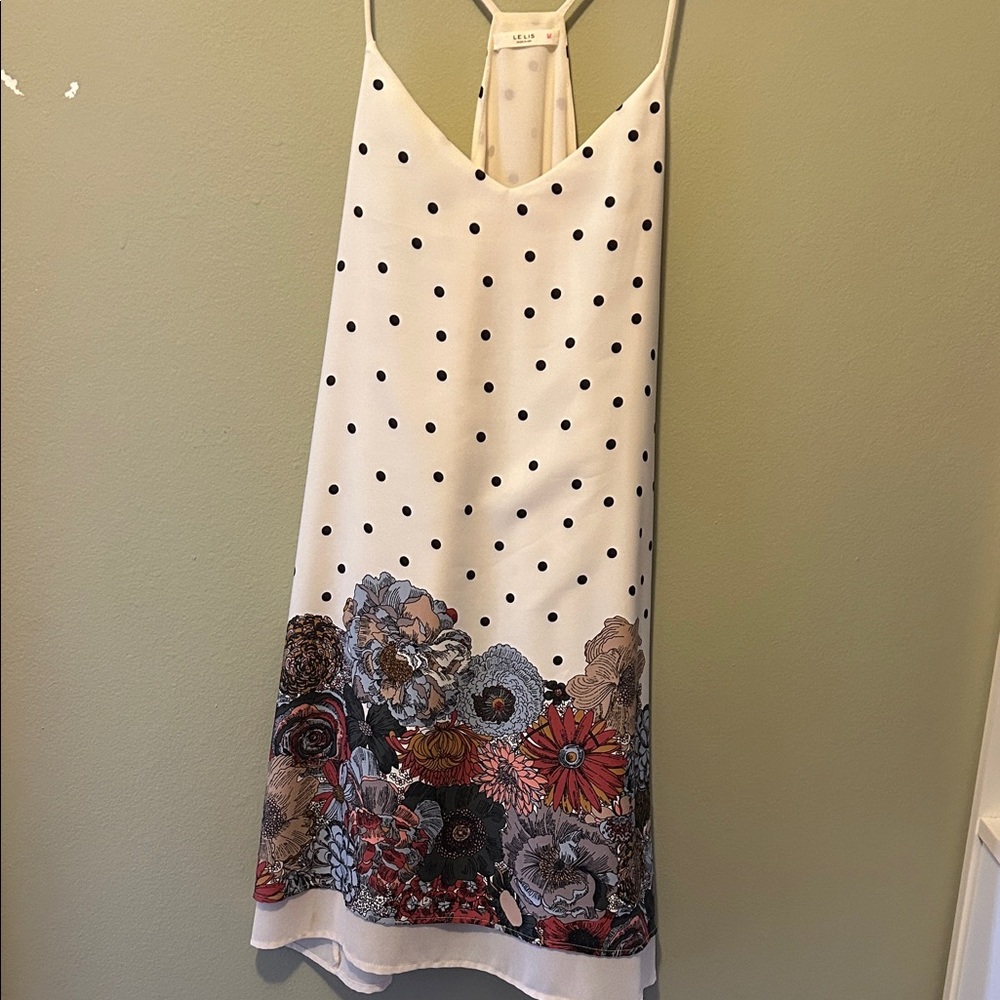 White Polka Dot Floral Dress